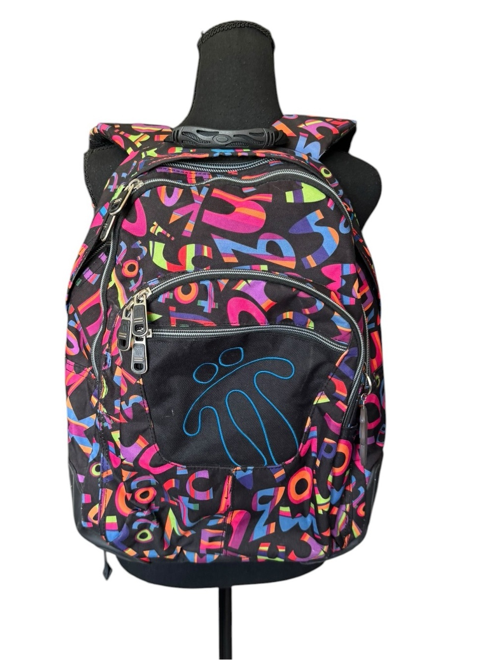 Totto Multicolor Graphic Print Backpack Laptop School Travel Book Bag